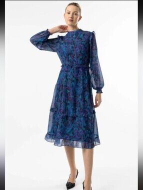 ANGELEYE High Neck, Ruffle Dress